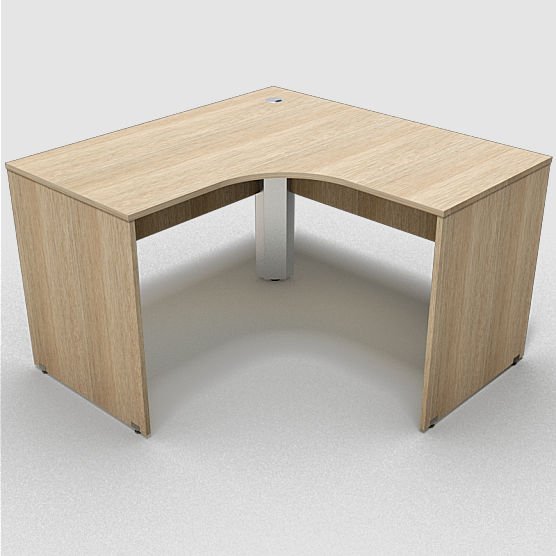 Mesa L, com pé painel 